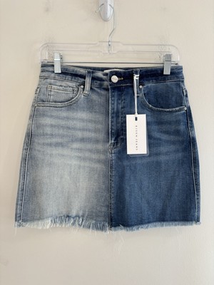 Risen Jean Skirt Los Angeles Denim Pencil Women's Medium Two Tone Washed Mini