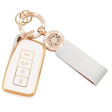 for Lexus Key Fob Cover Soft TPU Smart Car Key Shell Case for White For Lexus