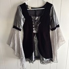 Fun World Vampire Carmilla Blk Satin & Lace Dress Junior Size Sm./Med 2-8 #S