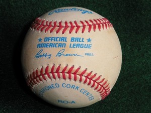 Vintage 'Bobby Brown'  American League Baseball....unused.  (nice)