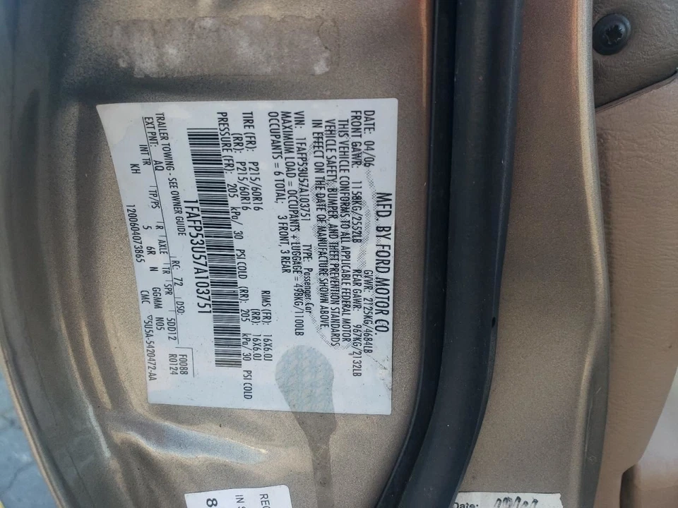 Steering Column Shift Tilt Wheel Fits 04-07 TAURUS 2645987 - Изображение 2 из 4