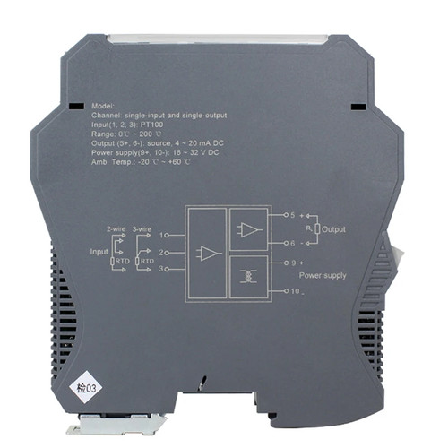 Temperature Transmitter PT100 RTD 4-20mA DIN Rail Mounted 1In 1Out Sensor 200℃ - Picture 14 of 16