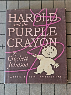 Harold and the Purple Crayon Crockett Johnson Harper & Row 1955 Excellent Copy