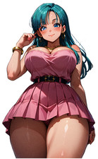 Bulma 5  Vinyl Sticker Anime Waifu Lewd Laptop Skateboard Car