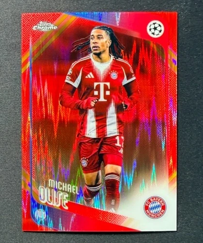 Michael Olise 2025-26 Topps Chrome UCC Hongbao Red Refractor Base #4