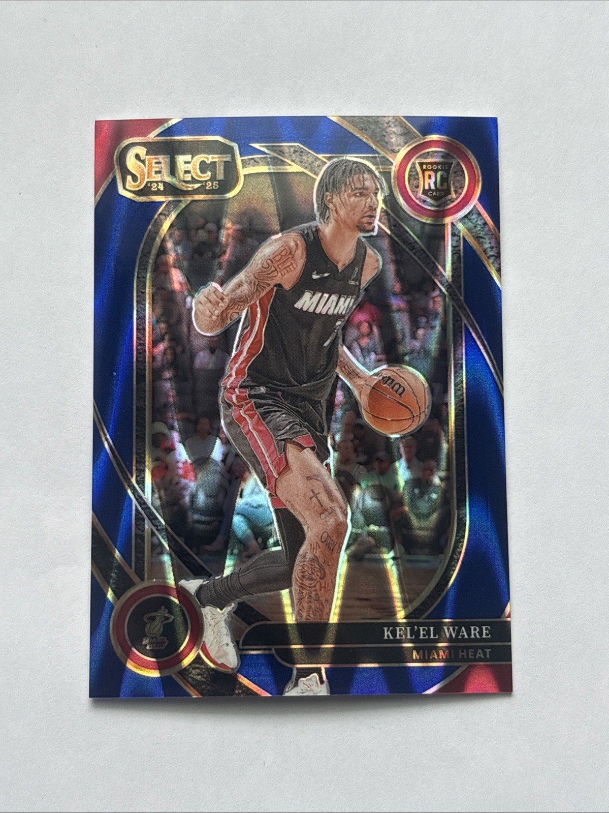 2024-25 Panini Select Blue Tectonic Prizm Kel'el Ware 01/99 Miami Heat #273