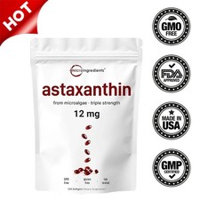 12mg Astaxanthin Microalgae Supplement  Eye Joint Skin Support