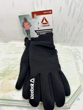Reebok Running Gloves Jogging Tech Touch Finger Women L-XL Black New