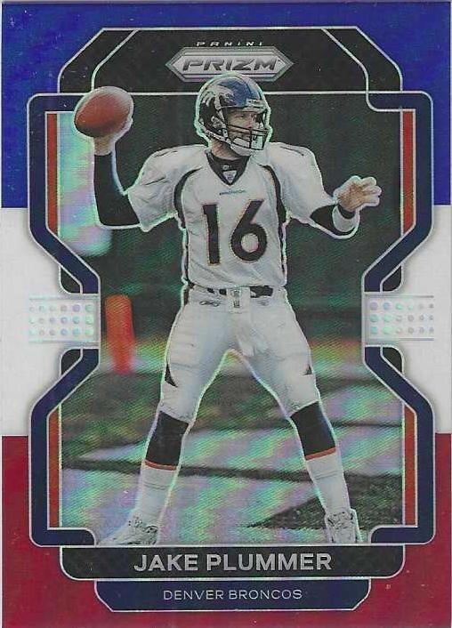2021 Panini Prizm JAKE PLUMMER Denver Broncos Red White Blue Prizm # 207