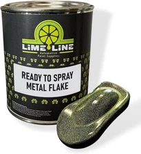 LiME LiNE Green Apple Metal Flake Ready to Spray Automotive Basecoat - 1 Pint