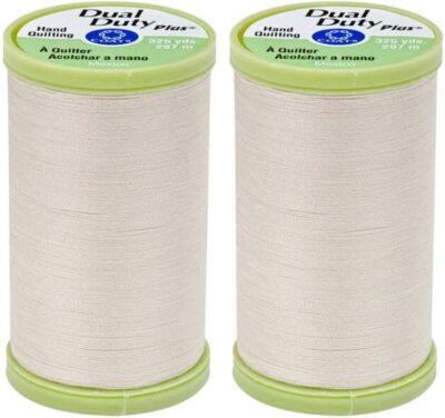 2-Pack Bundle Coats & Clark Dual Duty Plus Hand Quilting Thread 325yds Natural