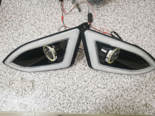 For Ford Edge 2015-2018 LED Daytime Running Light DRL Angel Eyes Halo Fog Lamps - Picture 3 of 18