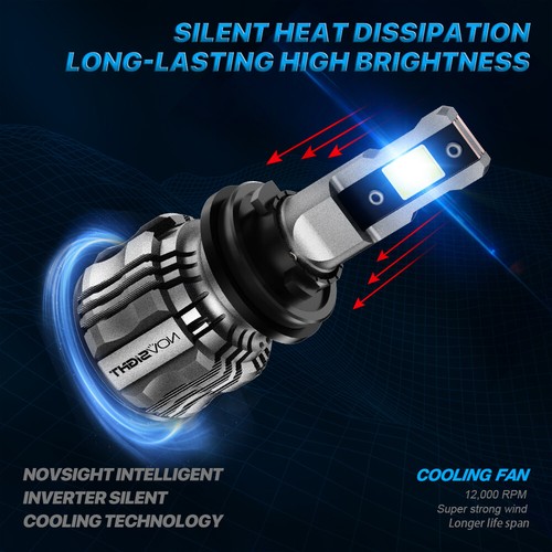 2PC H11 LED Headlight Bulbs High Low Beam Super Bright 6500K White 30000LM 6500K - Picture 10 of 13