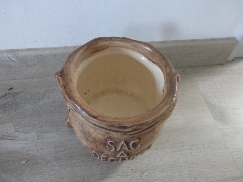 ancienne poubelle de table sac a dechets signé Bucari Grenoble deco vintage - Photo 2/4