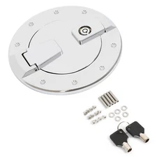 For Hummer H2 2003-2009 Chrome Fuel Door Locking Aluminum Gas Tank Cap Cover