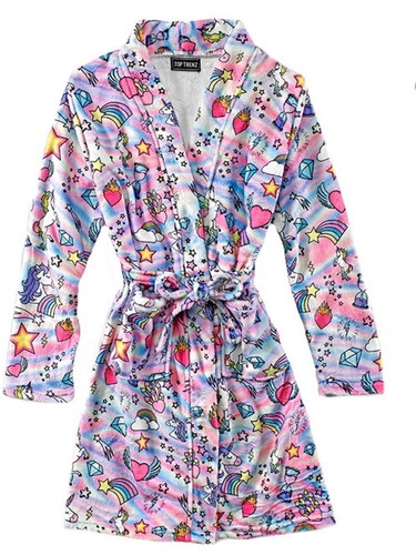 Unicorn Diamonds Girl's Bath Robe and Rubber Ducky Unicorn Medium (7/8) - NWT - Picture 2 of 2