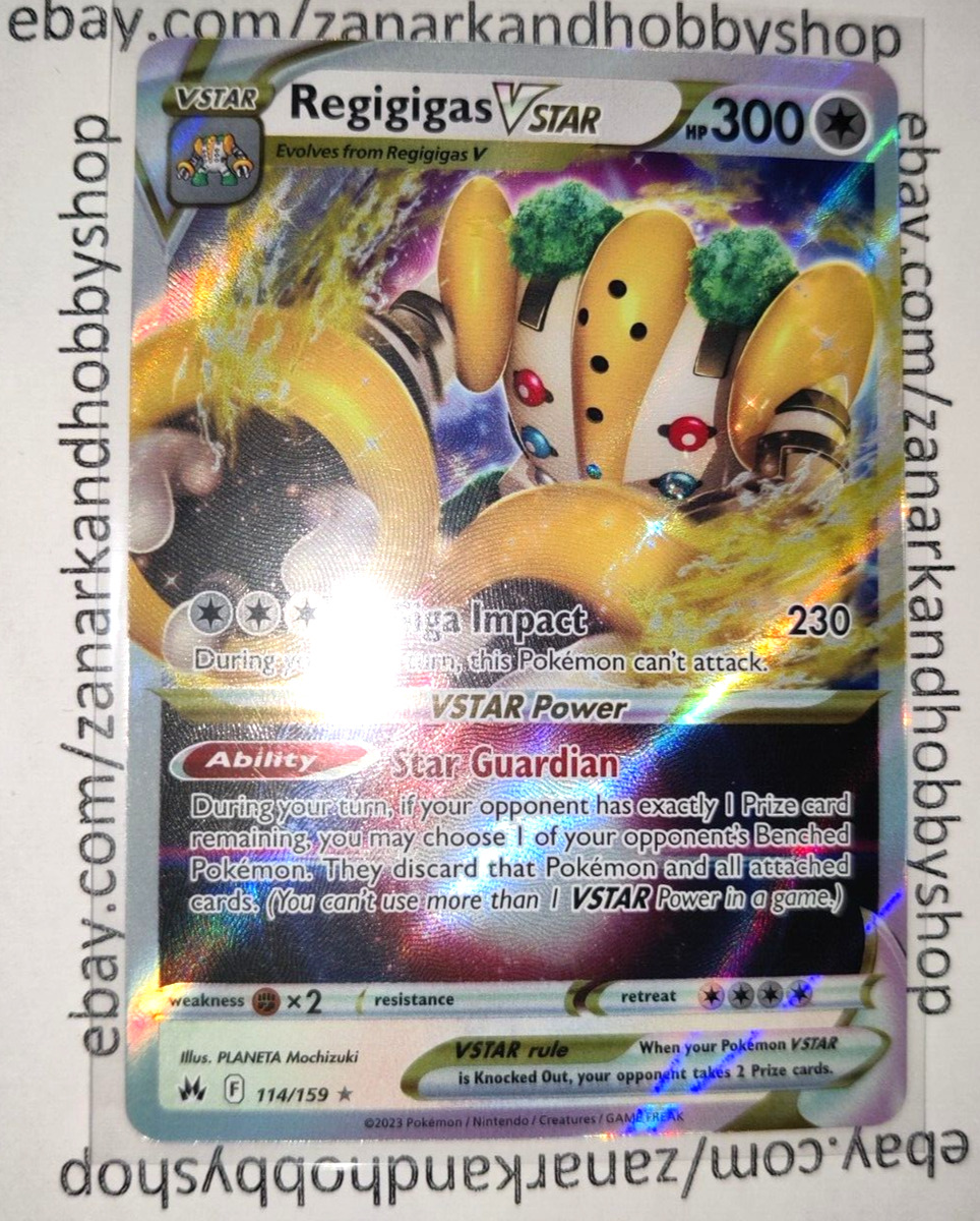 NM Pokemon Crown Zenith Regigigas VSTAR Ultra Rare 114 #114/159