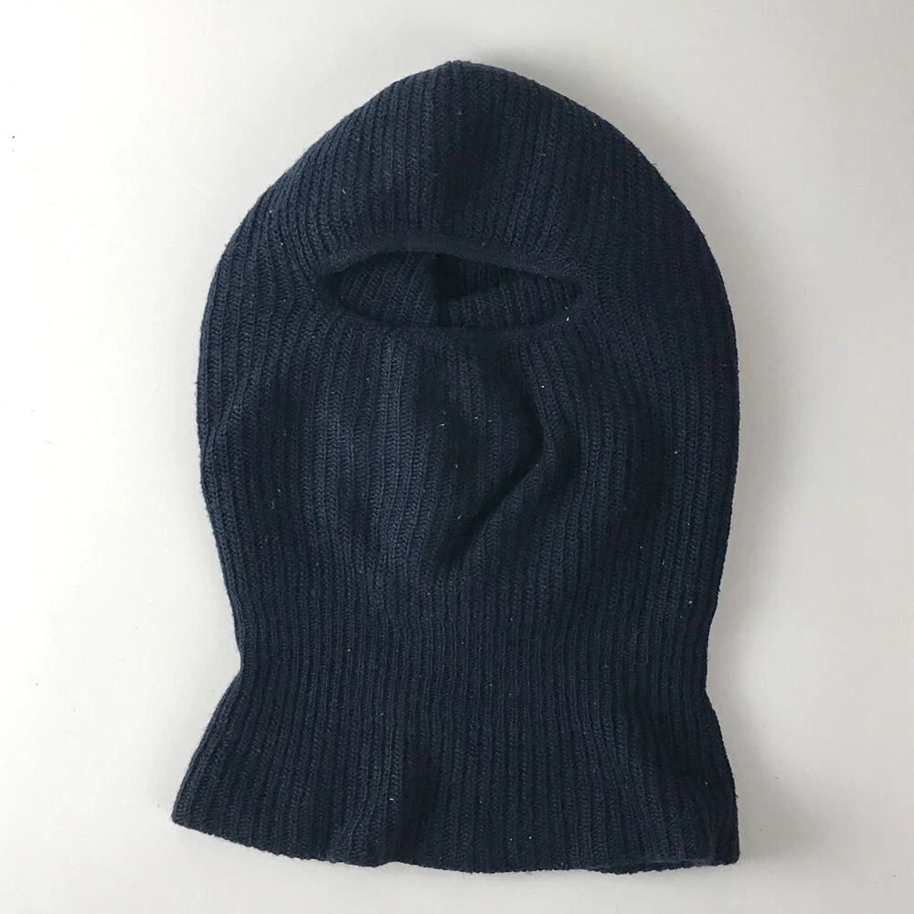 Dark Blue Knit One Hole Ski Mask Made USA