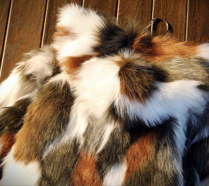 Мужская с капюшоном искусственного меха тонкий пальто пальто зимние теплые короткие кроличьего куртка 2020 - Изображение 4 из 4