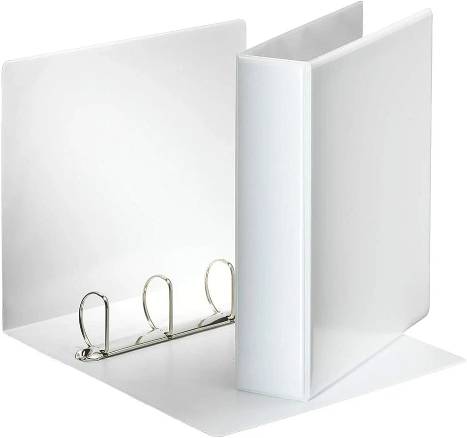 Esselte 49705 Ringbuch Präsentation, mit Taschen, A4, PP, 4 Ringe, 50 mm, weiss
