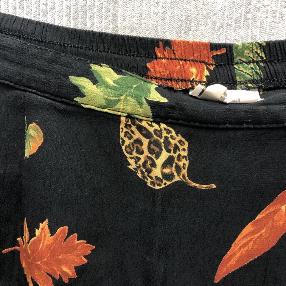 复古 CLIO II 裙子尺寸 1X 黑叶豹背分体弹性腰围 — 第 2/4 张图片