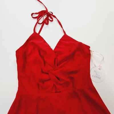MORE TO COME Melanie Flare Mini Dress in Red XS | eBay