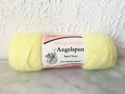 Mary Maxim Angelspun Sport Orlon Acrylic Yarn - 1 Skein Yellow #5212