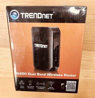 TRENDnet Wireless N N600 Dualband-Router 300 Mbps TEW-751DR WPS KOSTENLOSER UK-VERSAND