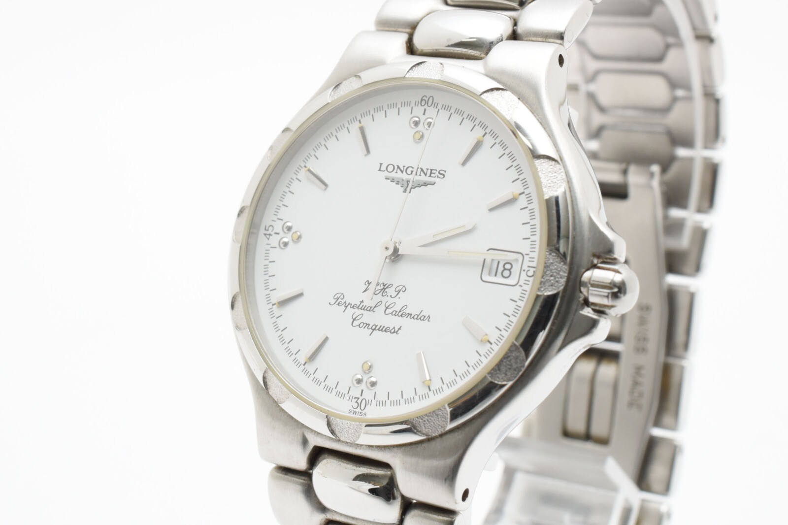 LONGINES L1.627.4 V.H.P. Conquest Perpetual Calendar Quartz Men's Watch JAPAN