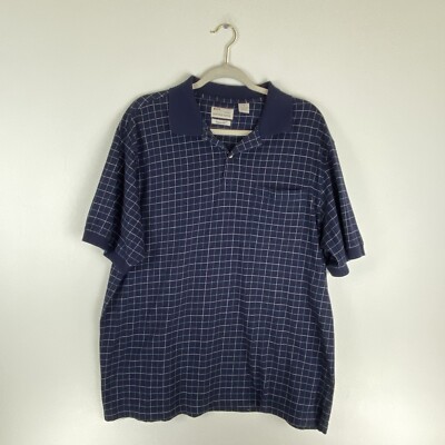 Natural Issue Men X Large Perform Dri Polo Shirt Short Sleeve 2 Button Navy Blue
