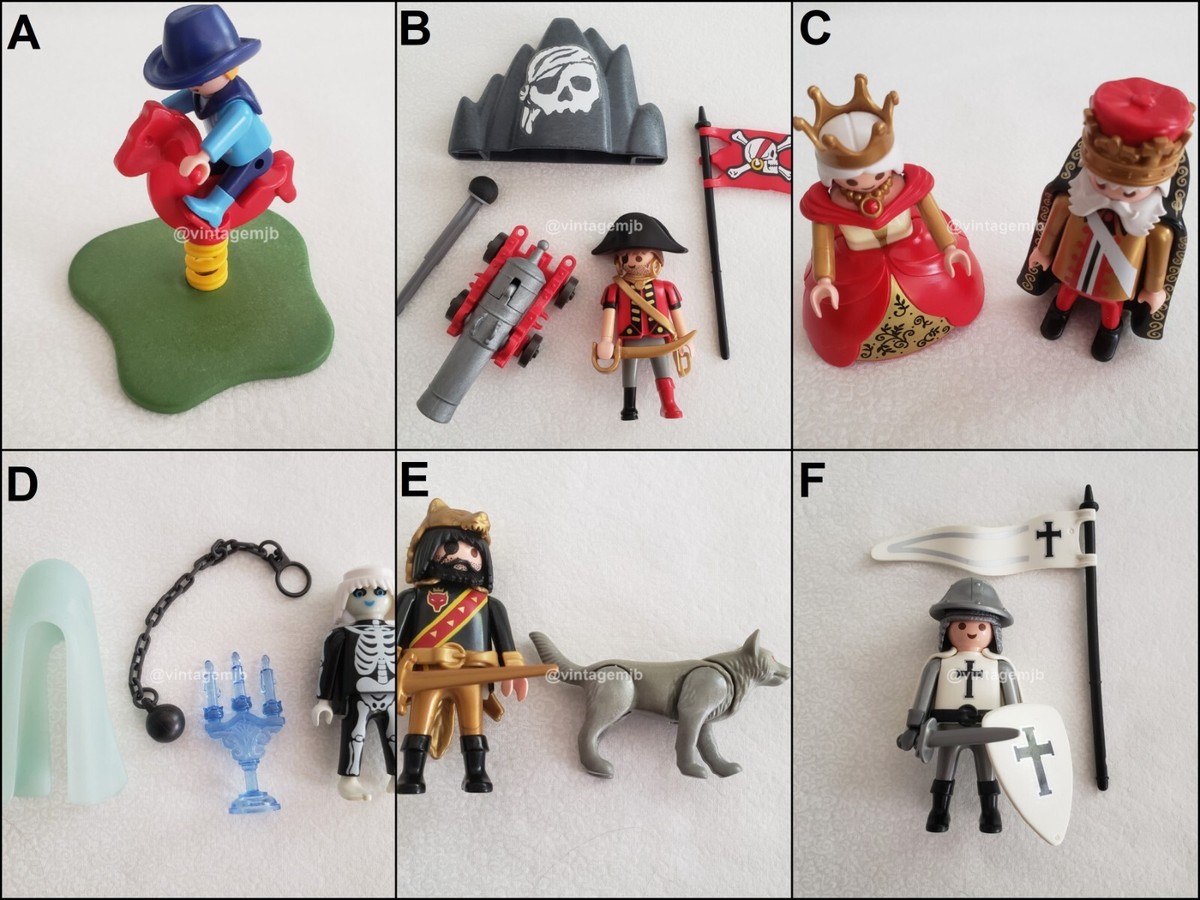 PLAYMOBIL VINTAGE SPECIALS 3818 BOY PIRATE KING/QUEEN GHOST WOLF