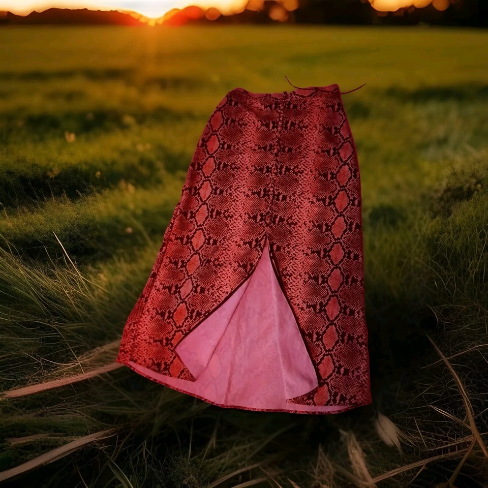 Ladies Luxury Snake Print 'ZARA' skirt, Size XS 25" Waist, Long Length Brand New eBay