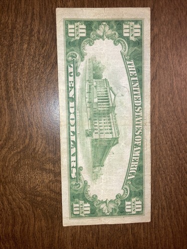 1929 Ten Dollar Bill $10 US Currency Note San Francisco California L 0059 9710 A - Picture 13 of 16