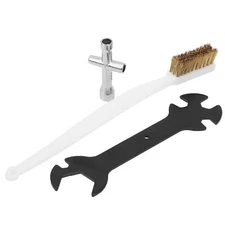3Pcs 3D Printer Cleaning Tool Set Wrench + Mini Socket + Nozzle Brush Kit