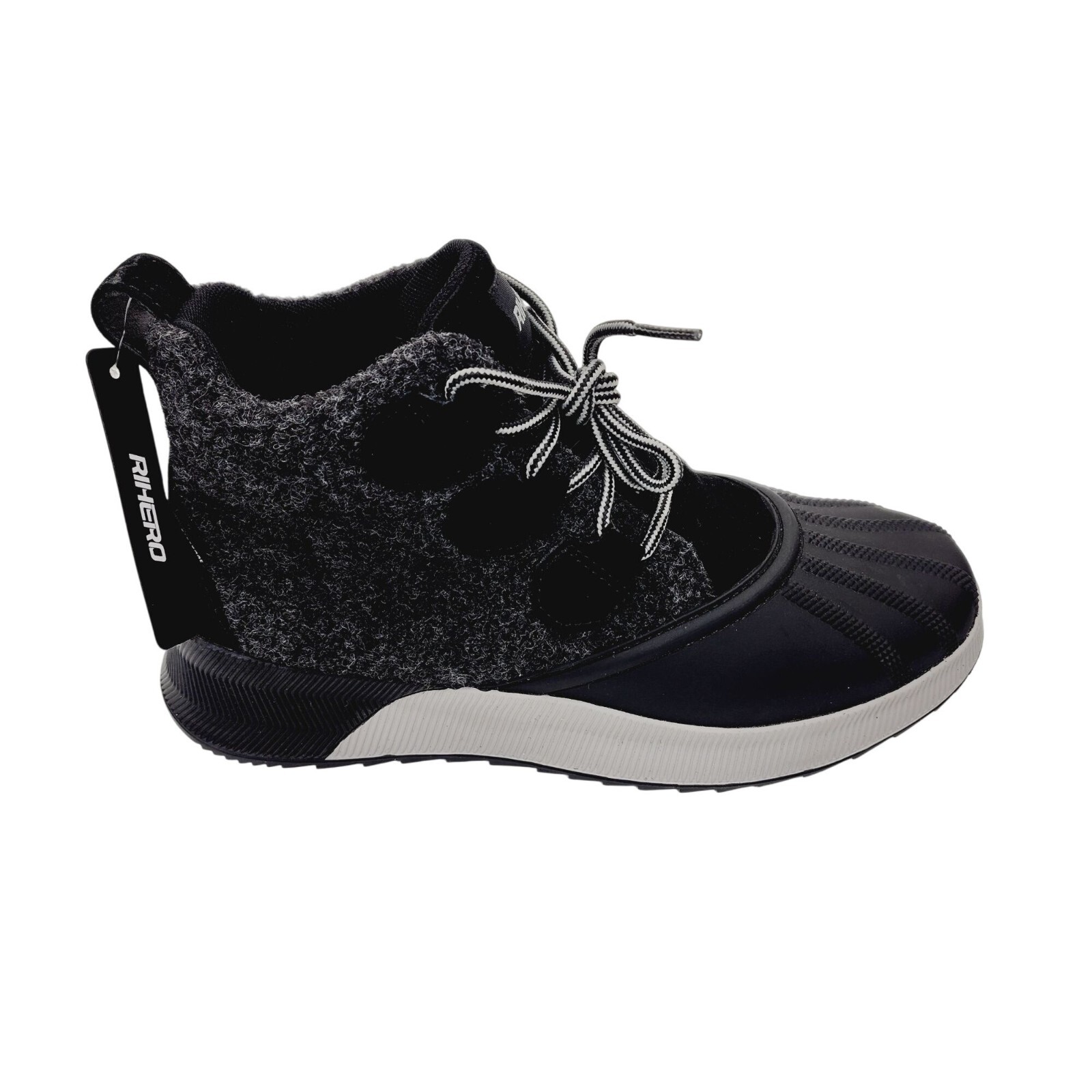 Rihero Snow Boots Sneaker Waterproof Lace Up Anti-Slip Warm Boots Outdoor 9.5-image