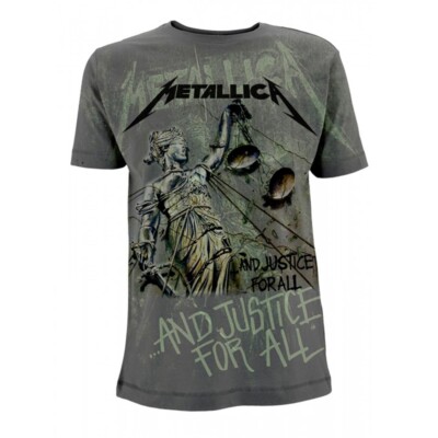 Metallica And Justice For All Neon All Over Print T Shirt New
