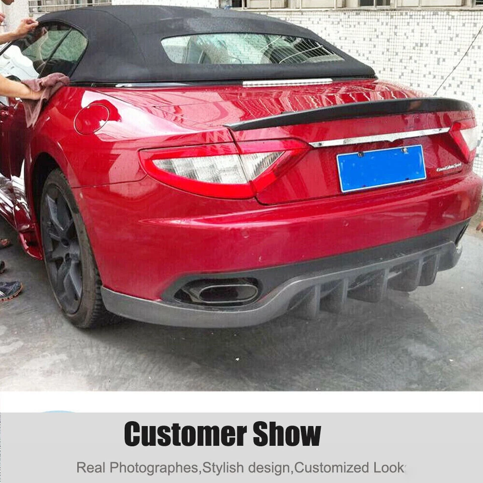 Alerón trasero de carbono apto para Maserati GranTurismo Convertible 2012-14 Foto 4 de 4