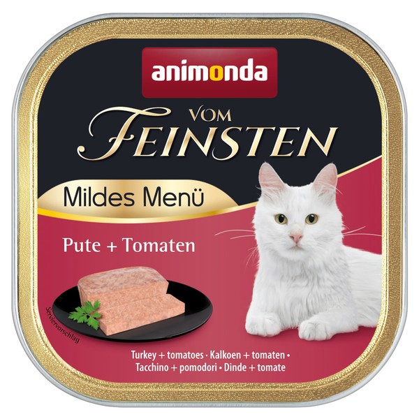 Animonda Vom Feinsten Adult Mildes Menü Pute 32X 100 G Katzenfutter Nassfutter-image