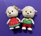 Lil Woodzeez Bobblehead Christmas Lamb Figures, 2" set of two male and female — photo 2