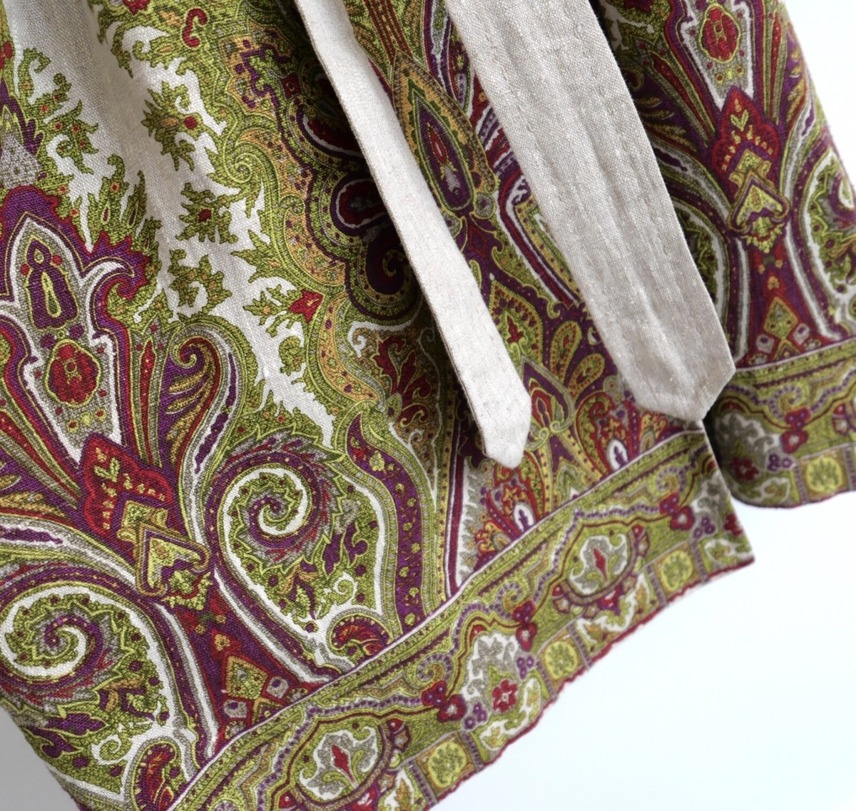 Etro Paisley Print Linen Trench Coat Mac IT46/UK14 | eBay