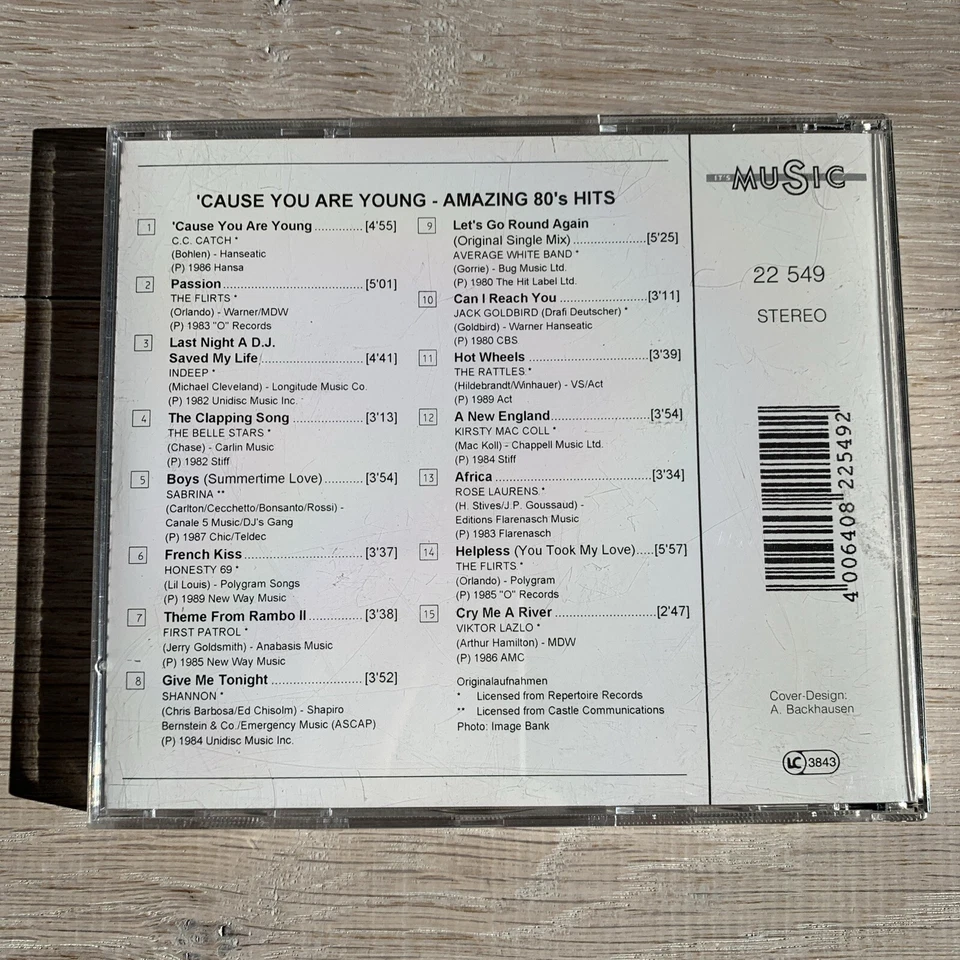 Cause you are Young - Amazing 80's Hits CD - Bild 2 von 3