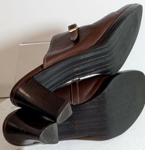 St. John’s Bay Women Shoes Size 7M Brown Leather Mules Heels Pumps Slip On - Picture 14 of 19