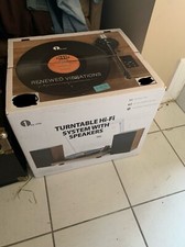 1byone Wireless Turntable Hi-Fi System 36W Bookshelf Speakers Vinyl Record...