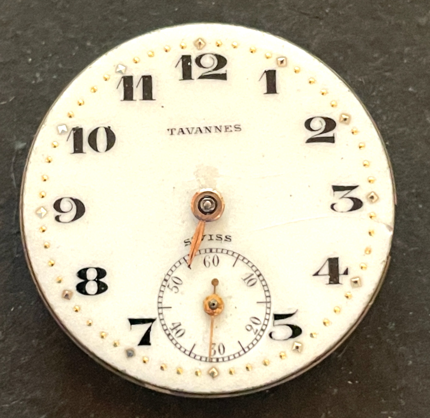 Mouvement Mécanique Vintage Tavannes 809 - Pour Montre Bracelet, Pièces/Réparation