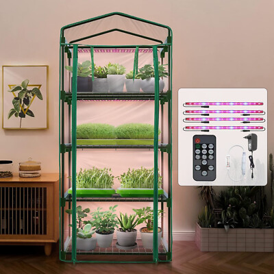 Grow Light Plant Light Timer Portable Waterproof、/4-Tier Indoor Greenhouse w