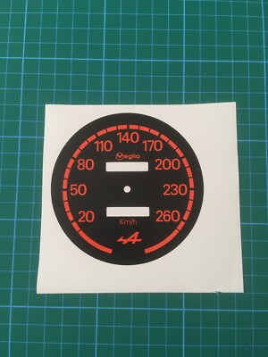 Alpine A310 V6 odometer bottom sticker sticker m/h