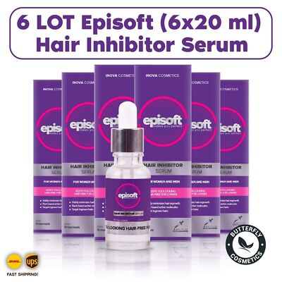 6 LOT Bubbly Episoft Hair Inhibitor (6x20 ml) 100% organisch (klinisch getestet)