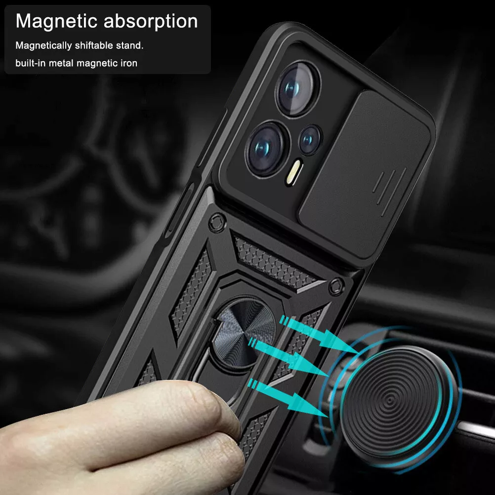 Galaxy Note 9 4gredmi Note 9 Pro Shockproof Case With Ring Holder &  Magnetic Cover