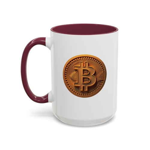Bitcoin, crypto, argent, tasse à café, tasses colorées (11 oz, 15 oz) - Photo 25/93