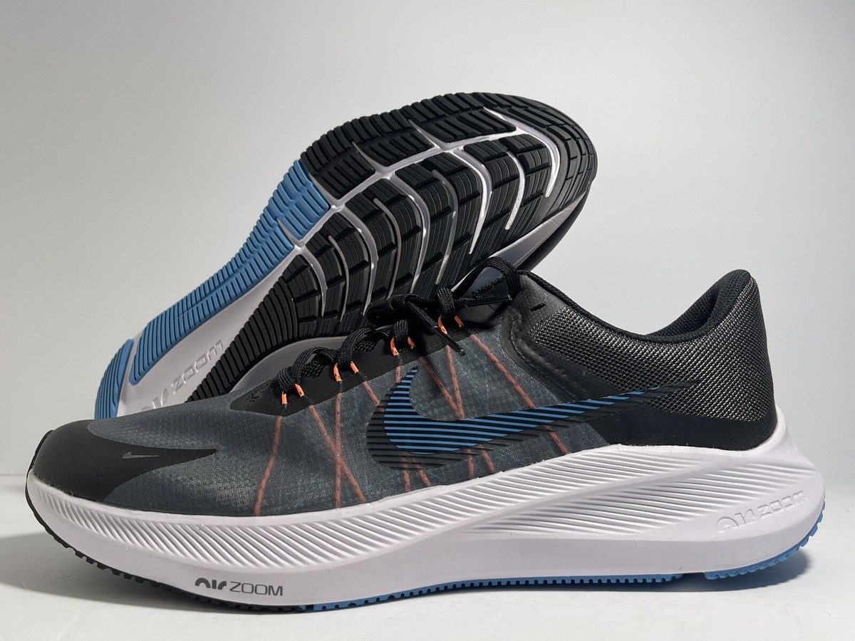 Nike Air Zoom Winflo 8 Black Grey Running Shoes CW3419-007 Men's